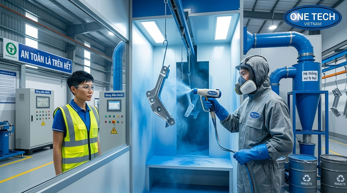 An toàn lao động trong quy trình sơn tĩnh điện tại Nghệ An