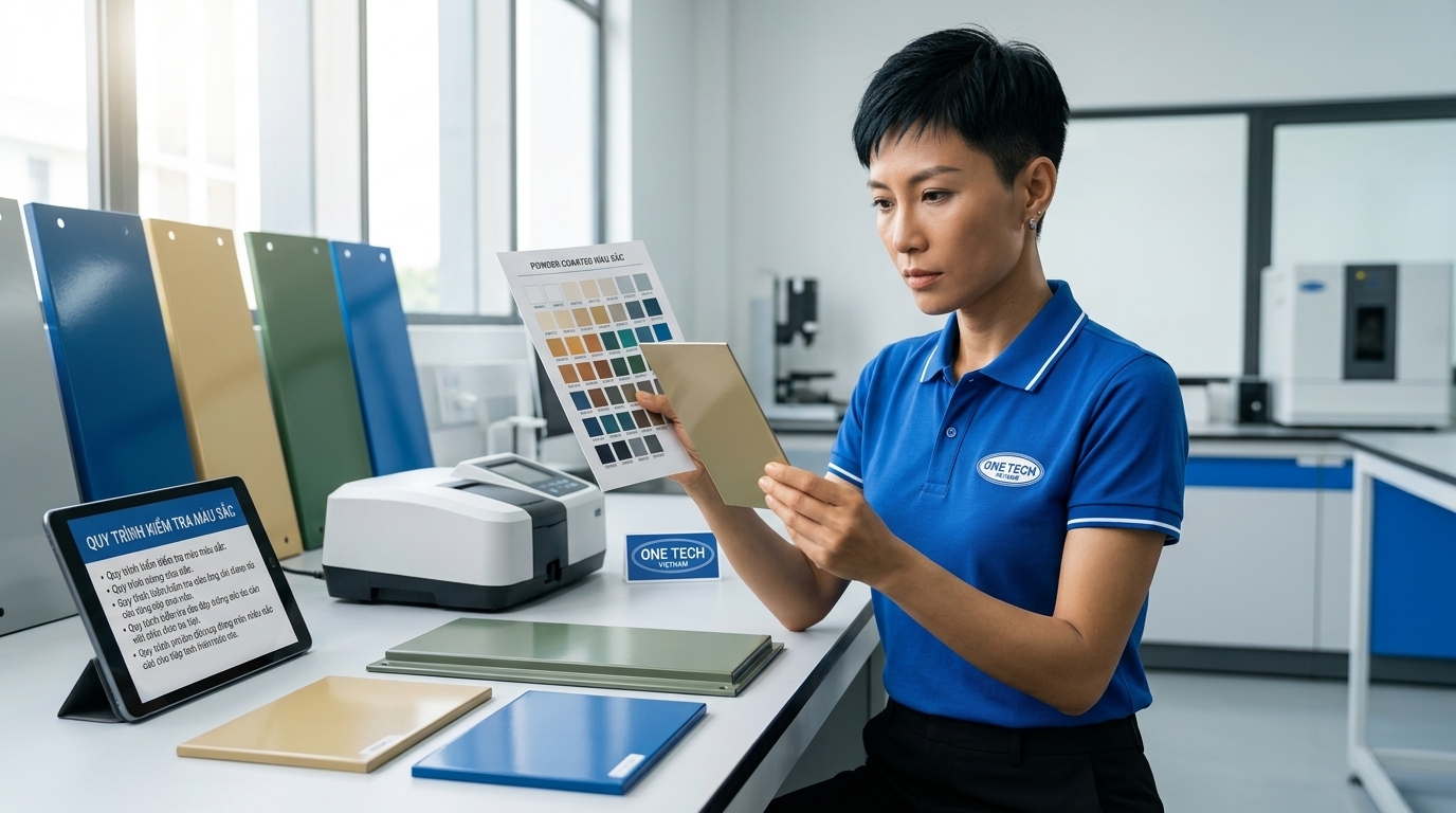 Quy trình quản trị màu sơn tĩnh điện Quy trình xử lý và quản trị màu trong sơn tĩnh điện tại Nghệ An
