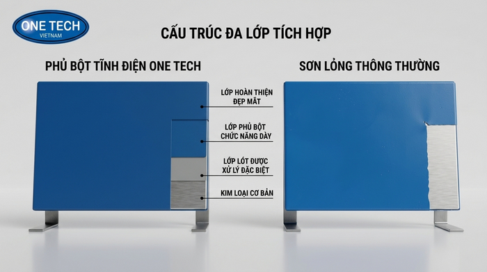So sánh sơn tĩnh điện và sơn thường trên bề mặt kim loại