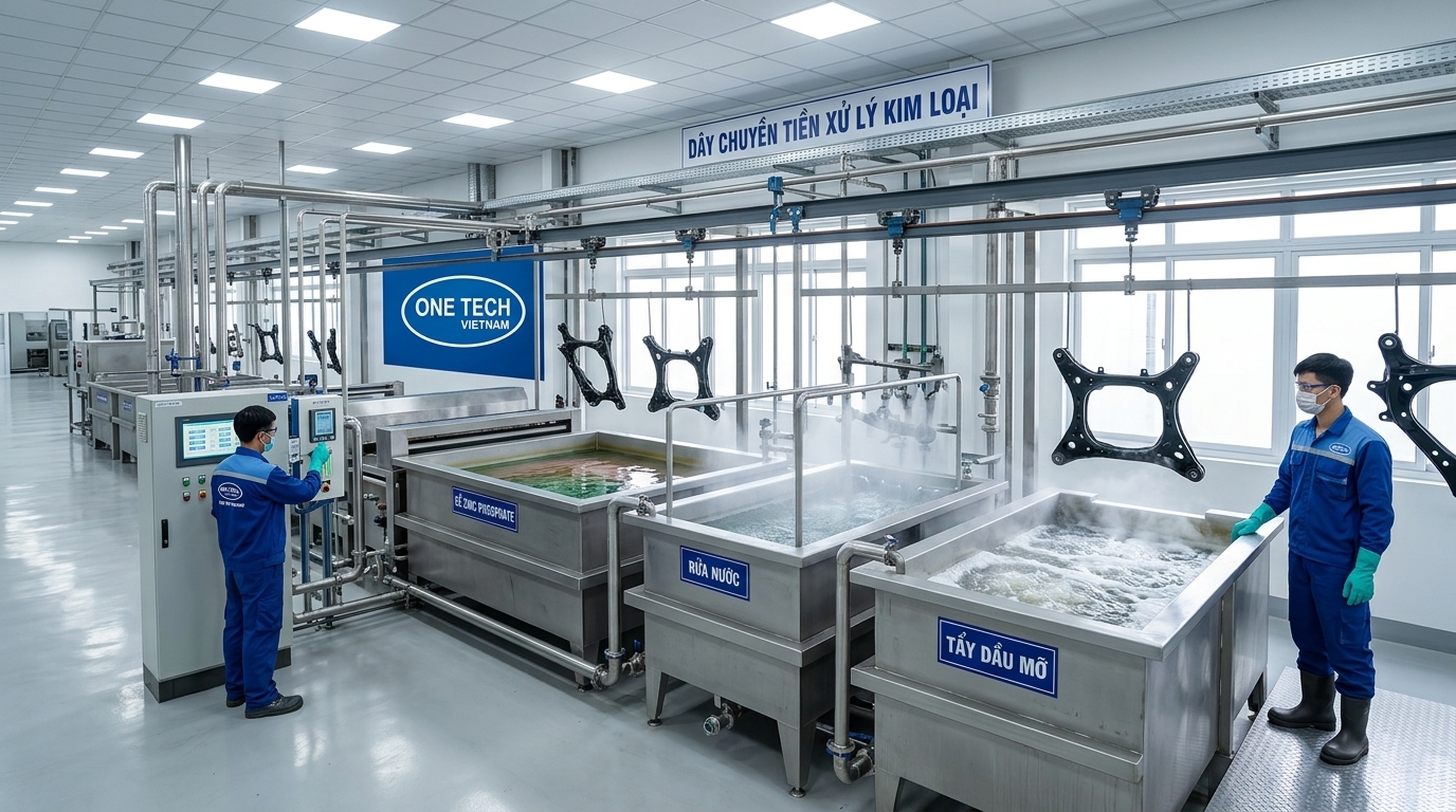 Tiền xử lý giúp sơn tĩnh điện chống gỉ tốt hơn Tiền xử lý bề mặt kim loại trước khi sơn tĩnh điện