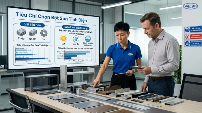 Tư vấn lựa chọn sơn tĩnh điện theo vật liệu nền và môi trường sử dụng tại Nghệ An