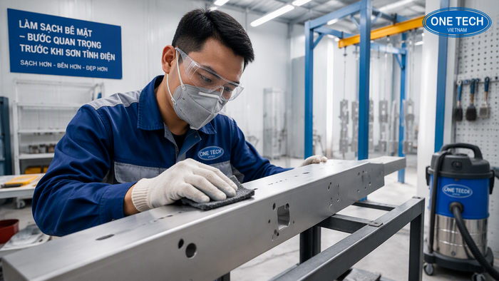 Quy trình chuẩn bị bề mặt kim loại trước khi sơn tĩnh điện Nghệ An Quy trình chuẩn bị bề mặt kim loại trước khi sơn tĩnh điện tại Nghệ An