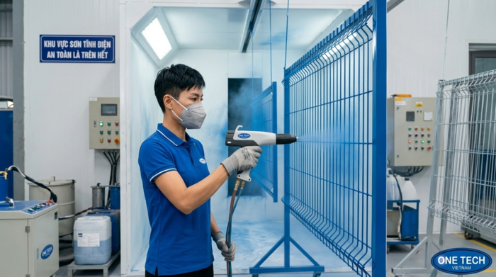 Quy trình sơn tĩnh điện hàng rào kim loại Các bước sơn tĩnh điện hàng rào kim loại đúng kỹ thuật