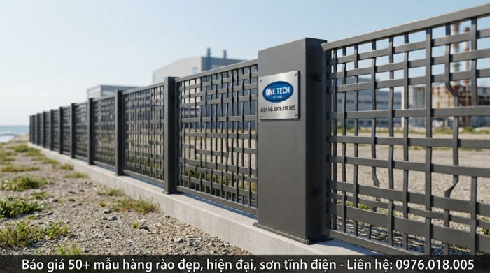 OneTech sơn tĩnh điện hàng rào Nghệ An Sơn tĩnh điện OneTech cho hàng rào sắt thép tại Nghệ An